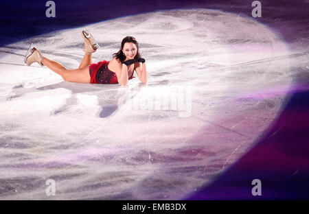 Tokyo, Giappone. Xix Apr, 2015. Elizaveta Tuktamysheva della Russia compie durante la mostra presso il pattinaggio internazionale europea (ISU) World Team trofeo di Pattinaggio Artistico del 2015 a Tokyo, Giappone, 19 aprile 2015. © Stringer/Xinhua/Alamy Live News Foto Stock