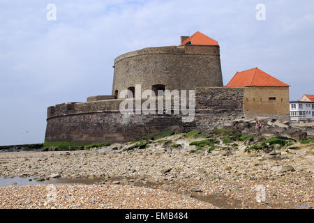 Fort Mahon a Ambleteuse, Pas de Calais, Francia. Progettato da Vauban nel XVII secolo Foto Stock