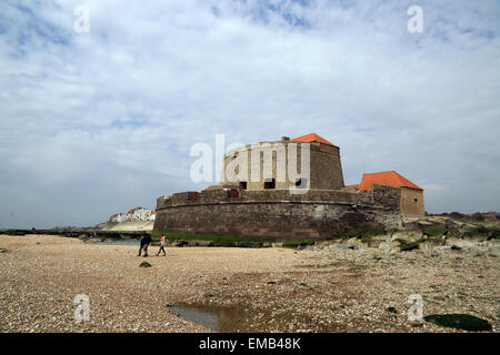 Fort Mahon a Ambleteuse, Pas de Calais, Francia. Progettato da Vauban nel XVII secolo Foto Stock