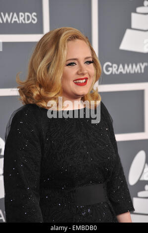 LOS ANGELES, CA - 12 febbraio 2012: Adele al 54th Annual Grammy Awards al Staples Center di Los Angeles. Febbraio 12, 2012 a Los Angeles, CA Foto Stock