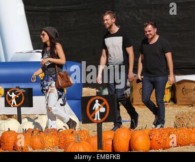 Calvin Harris e la sua nuova ragazza, modello Aarika Wolf, scegliere zucche di Halloween con: Calvin Harris,Aarika Wolf dove: Los Angeles, California, Stati Uniti quando: 15 Ott 2014 Foto Stock