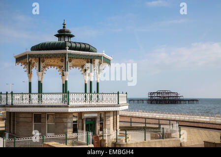 Molo Ovest di Brighton, Sussex, England, Regno Unito Foto Stock