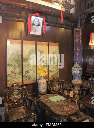 Il Vietnam, Hoi An, Tan Ky, vecchia casa, interno, Foto Stock