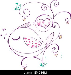 madre di uccelli Illustrazione Vettoriale