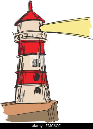 Faro Illustrazione Vettoriale