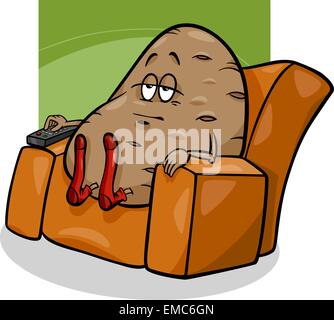 Couch Potato dicendo cartoon Illustrazione Vettoriale