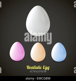 Realistiche le uova di pasqua insieme Illustrazione Vettoriale