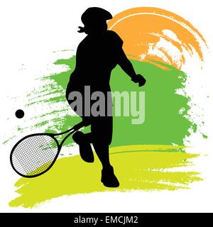 Giocatore di tennis Illustrazione Vettoriale
