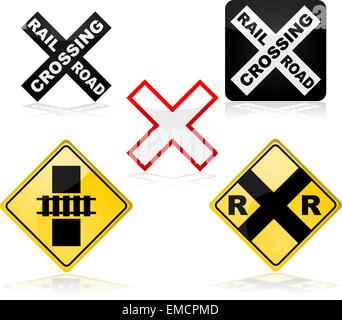 Attraversamento ferroviario Illustrazione Vettoriale