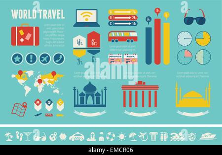 Trasporto modello infografico. Illustrazione Vettoriale