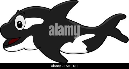 Cartoon Killer Whale Illustrazione Vettoriale