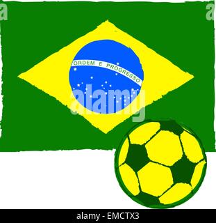 Calcio Brasile Illustrazione Vettoriale