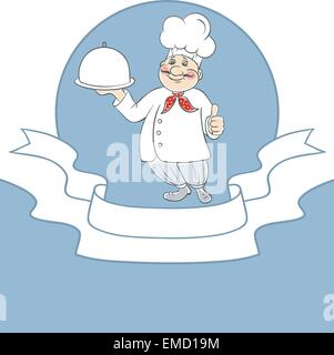 Lo chef cuoco man Illustrazione Vettoriale