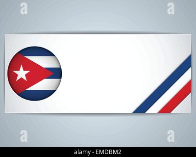 Cuba Paese set di banner Illustrazione Vettoriale