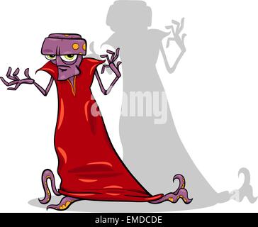 Malvagio alieno personaggio dei fumetti Illustrazione Vettoriale