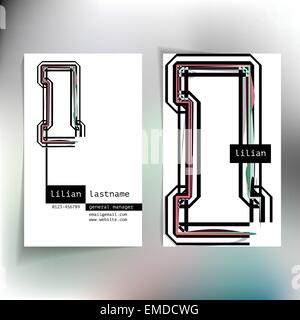 Business card design con la lettera l Illustrazione Vettoriale