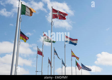 Bandiere di paesi in Europa Foto Stock