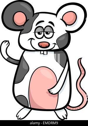 mouse character cartoon illustration Illustrazione Vettoriale
