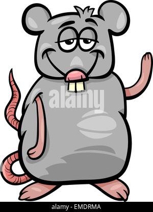 Carattere di ratto cartoon illustrazione Illustrazione Vettoriale