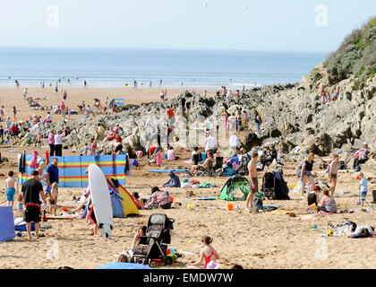 North Devon visualizzazioni Woolacombe Sands Woolacombe Beach Foto Stock