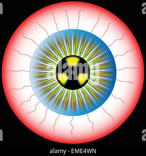 Occhio radioattivo Illustrazione Vettoriale