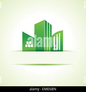 Abstract eco real estate design vettore di stock Illustrazione Vettoriale
