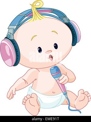Baby DJ Illustrazione Vettoriale