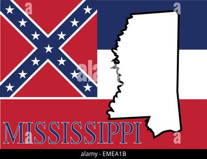 Stato del Mississippi Illustrazione Vettoriale