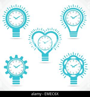 Forma diversa orologio Illustrazione Vettoriale