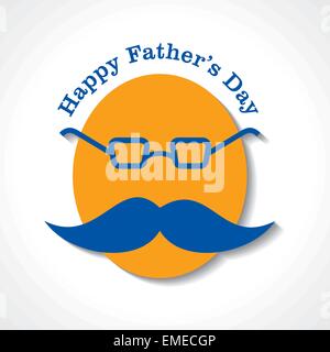 Felice giorno padri greeting card design Illustrazione Vettoriale