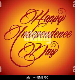 La calligrafia creativa del testo Happy Independence Day- illustrazione vettoriale Illustrazione Vettoriale