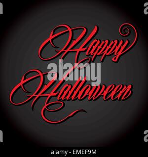 La calligrafia creativa del testo happy Halloween - illustrazione vettoriale Illustrazione Vettoriale
