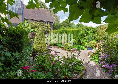 Wollerton Old Hall Gardens, giardino, Wollerton, Market Drayton, Shropshire, Inghilterra, Regno Unito Foto Stock