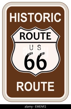 La storica Route 66 Illustrazione Vettoriale