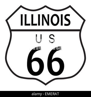 Route 66 Illinois Illustrazione Vettoriale