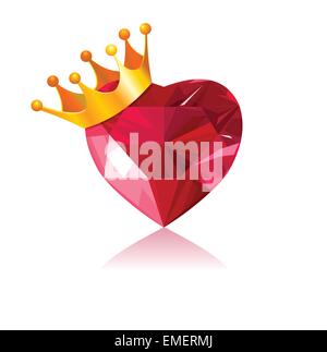 Cuore di cristallo Illustrazione Vettoriale