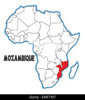 Mozambico Illustrazione Vettoriale