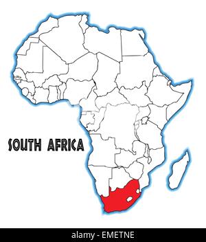 Sud Africa Illustrazione Vettoriale