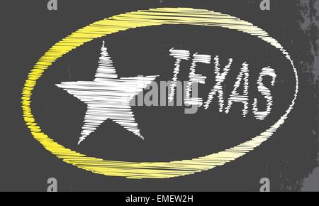 Texas Blackboard Illustrazione Vettoriale