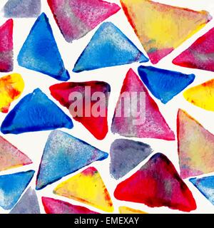 Acquerello triangolo pattern senza giunture Illustrazione Vettoriale
