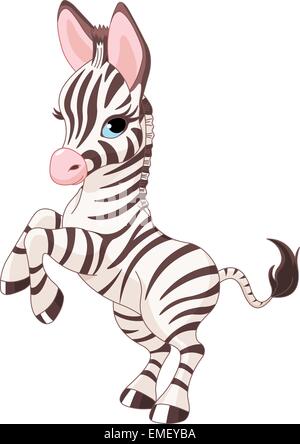 Zebra del bambino sveglio Illustrazione Vettoriale