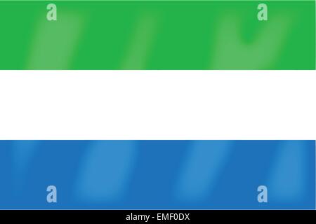 Sierra Leone Bandiera Illustrazione Vettoriale