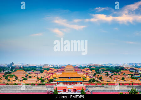 Pechino, Cina che si affaccia sulla città proibita. Foto Stock