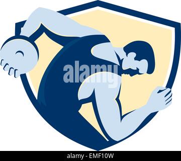 Discus Thrower protezione laterale retro Illustrazione Vettoriale