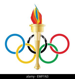 Anelli olimpici Illustrazione Vettoriale