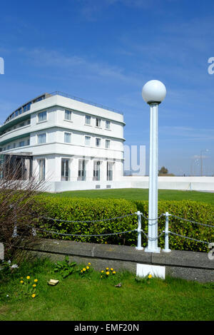 La Midland Hotel a Morecambe è stato progettato da architetto Oliver Hill ed è un punto di riferimento nel Lancashire resort Foto Stock