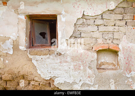 Parete della vecchia casa Foto Stock