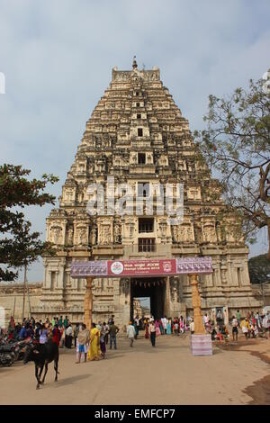 Vijayanaga (Hampi), un patrimonio mondiale UNESCO sito archeologico nell India meridionale Foto Stock