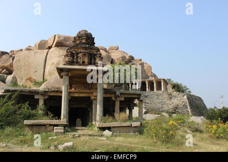 Vijayanaga (Hampi), un patrimonio mondiale UNESCO sito archeologico nell India meridionale Foto Stock