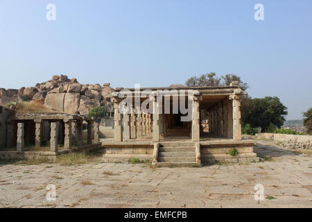 Vijayanaga (Hampi), un patrimonio mondiale UNESCO sito archeologico nell India meridionale Foto Stock